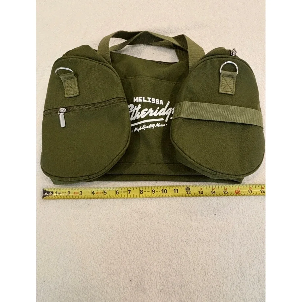 Melissa Etheridge High Quality Music Canvas Duffel Bag Olive Green Travel Gym